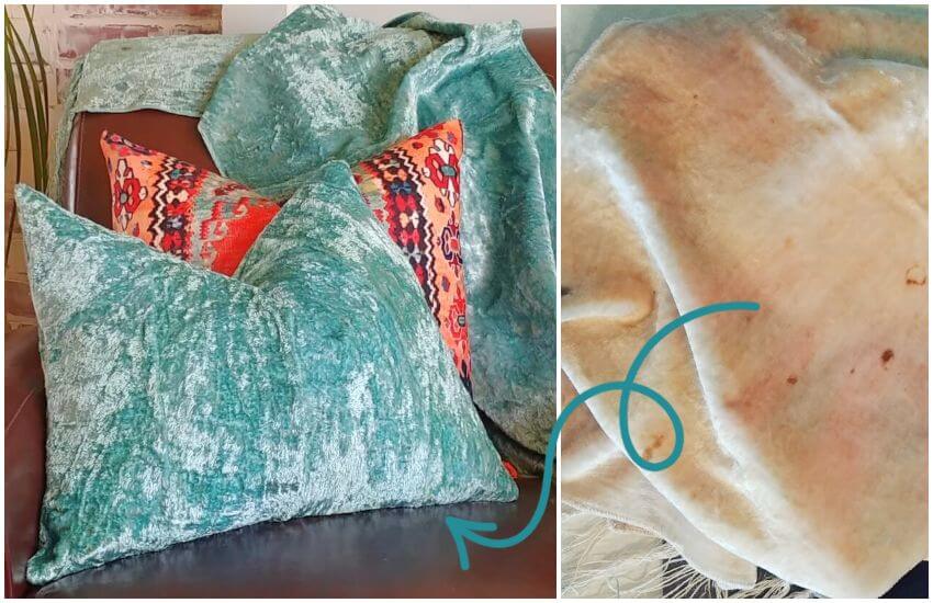 How to Over Dye Fabric Repurposed Vintage Velvet Tablecloths